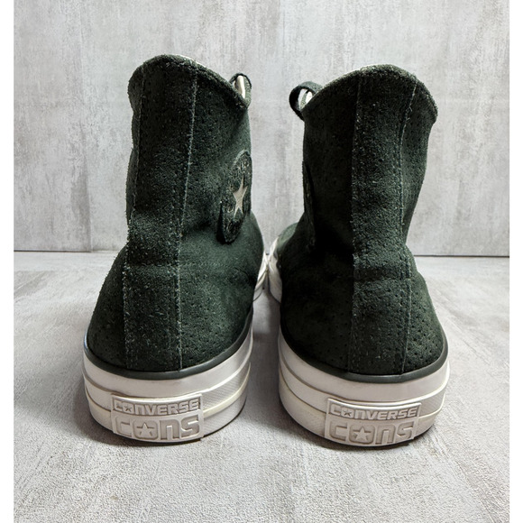 Converse Chuck Taylor All Star CONS Shoes Unisex 12M/14W Green Suede High Top - Picture 4 of 15